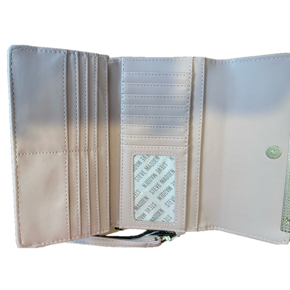 Steve Madden Vegan Leather Pink Floral Embossed Wallet/Wristlet NWT - Picture 8 of 17